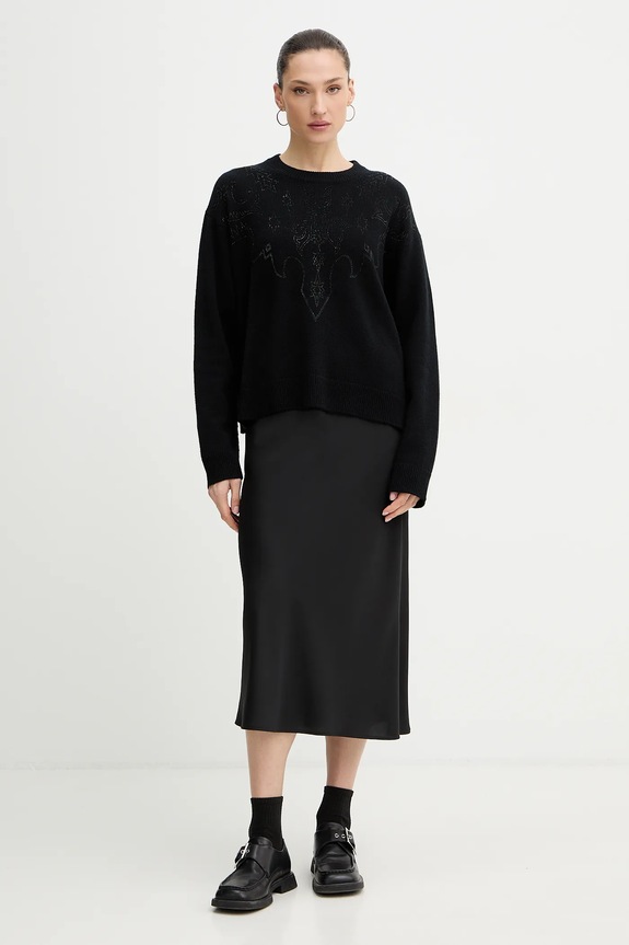 Kašmírový sveter ZADIG&VOLTAIRE KWSW02841 čierna SS26