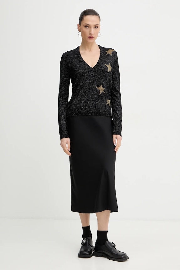 Sveter s prímesou vlny ZADIG&VOLTAIRE KWSW02846 čierna SS26