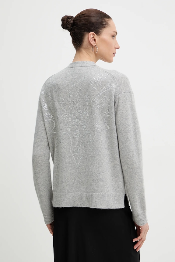 Îmbrăcăminte ZADIG&VOLTAIRE cardigan din casmir KWCA01646 gri