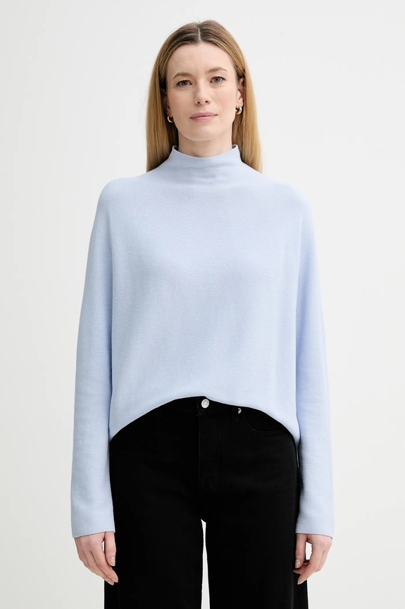 Marc O'Polo maglione in cotone a lupetto blu 5000010612