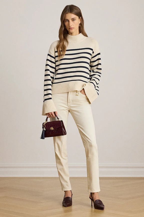 Îmbrăcăminte Lauren Ralph Lauren pulover din amestec de lână 200P03452 bej