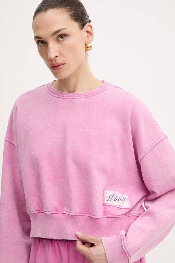Βαμβακερή μπλούζα Pinko ροζ 106341.A33M