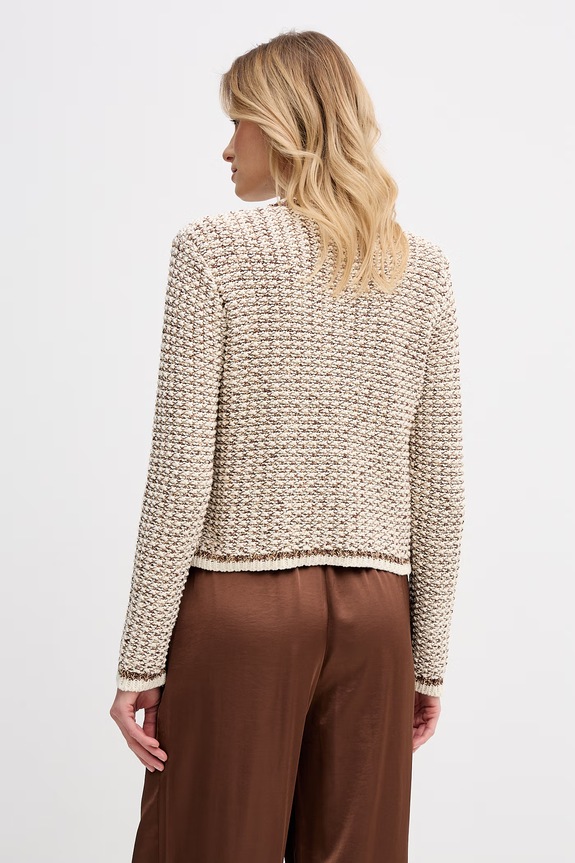 Odzież Pedro del Hierro kardigan damski bawełniany 3513303 beżowy