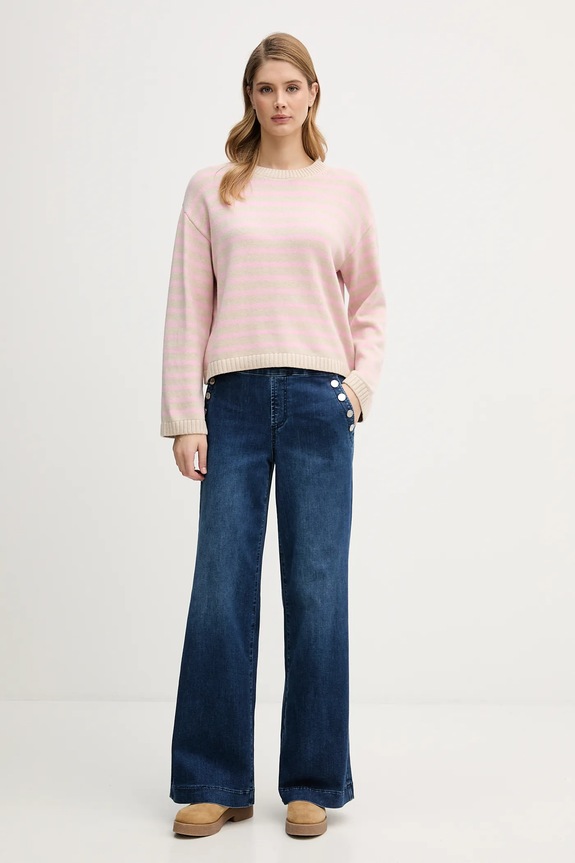 Barbour pulover din amestec de cașmir Rosie LKN1725 bej SS26