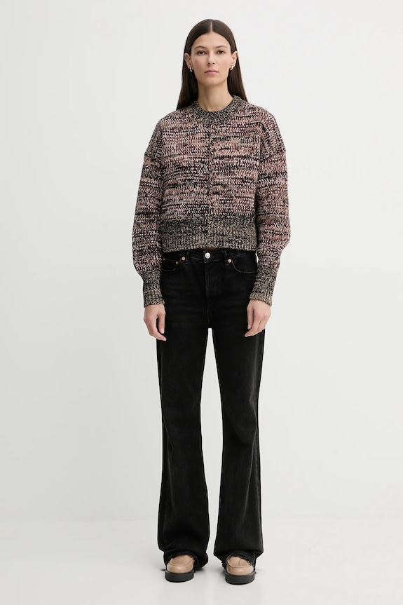 Sveter s prímesou vlny Barbour Saima LKN1740 hnedá SS26