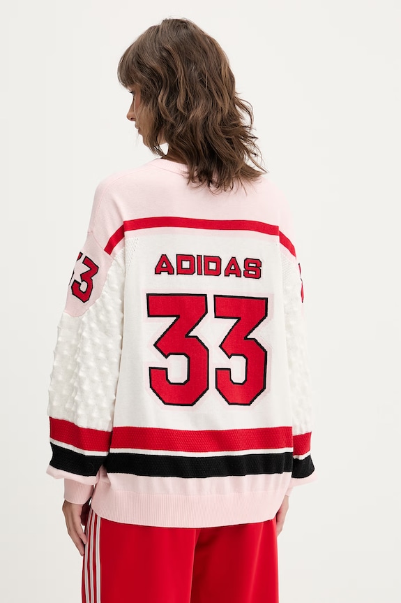 Ρούχα adidas Originals πουλόβερ γυναικείο με πρόσμιξη μαλλιού KS6458 μπεζ