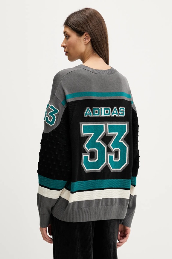 Îmbrăcăminte adidas Originals pulover de femei cu amestec de lână KS6459. gri