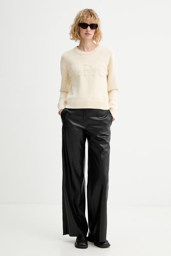 A.P.C. maglione in cotone PULL TIAGO F COGTX.F23492 beige SS26
