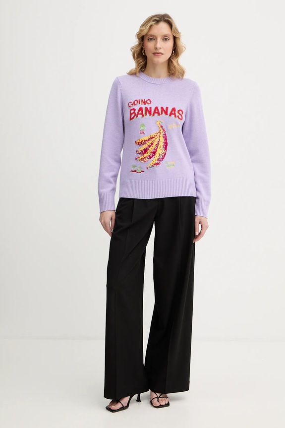 Farm Rio pulover din amestec de lana 352087 violet SS26