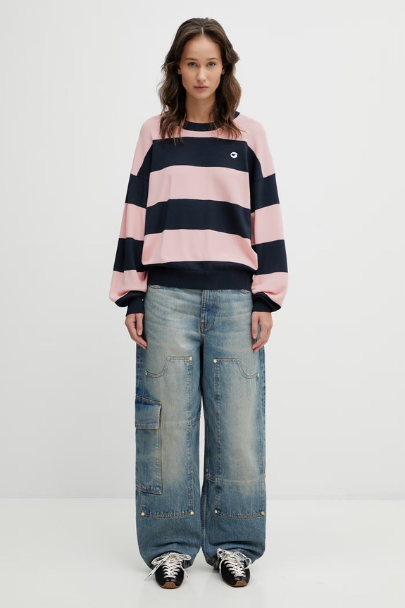 Coperni maglione Striped COPML134SY3010 rosa