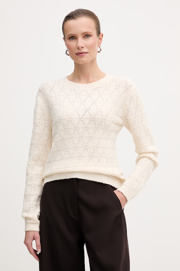 Свитер с примесью шерсти Morgan с добавлением шерсти бежевый MCASTY