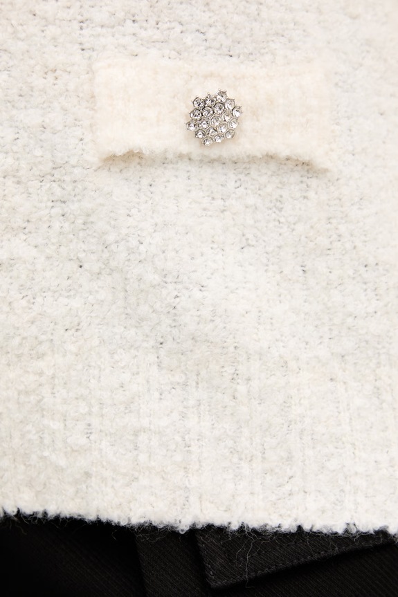 Πουλόβερ με προσθήκη μαλλιού Morgan MOUNIE μπεζ