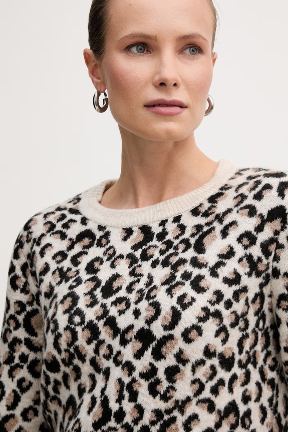 Pulover s primesjo volne Morgan bež MZEBRI