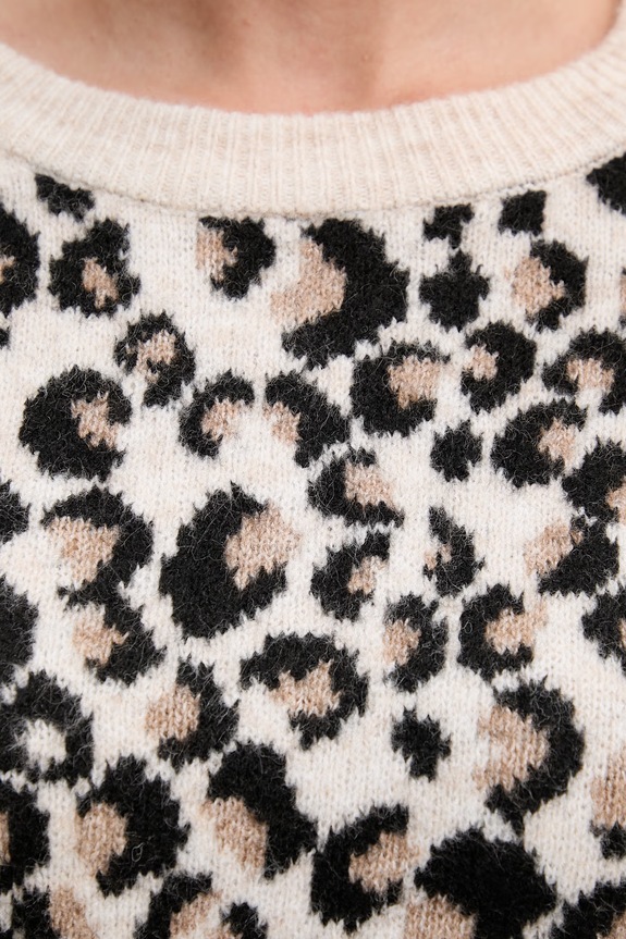 Pulover s primesjo volne Morgan MZEBRI bež