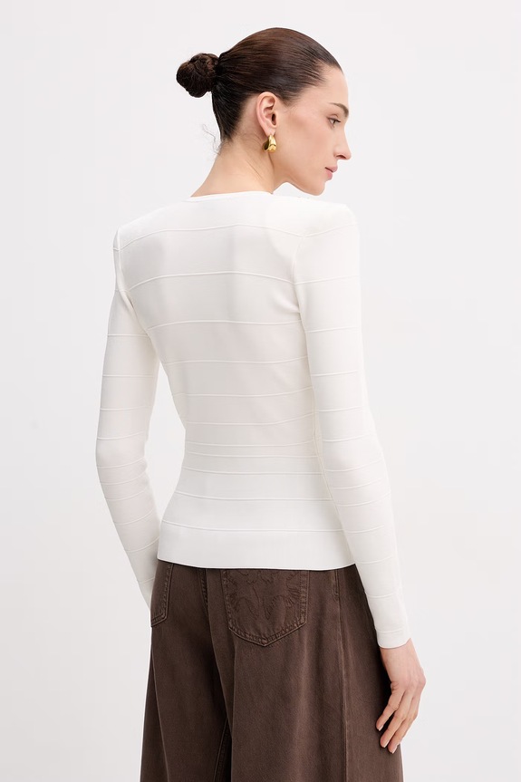 Îmbrăcăminte Elisabetta Franchi cardigan pentru femei, cu amestec de vâscoză MK78S61E2 bej