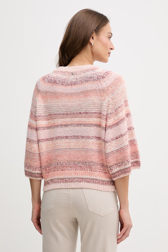 Odzież Mos Mosh sweter damski z dodatkiem wełny Edele 178740 pomarańczowy