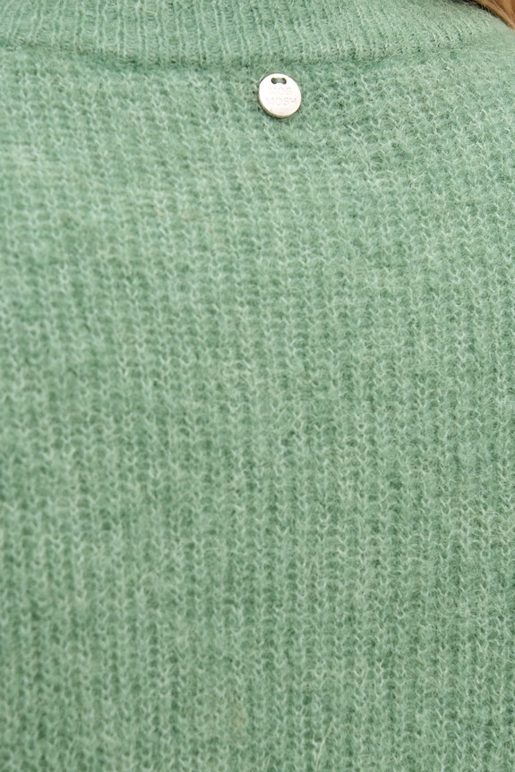 Mos Mosh kardigan damski z wełną Thora 177540 zielony