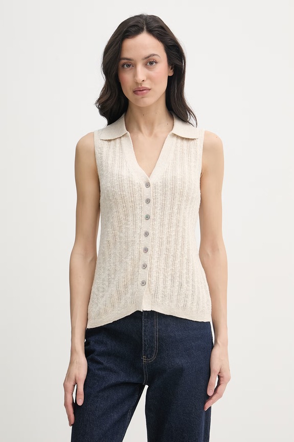 Mos Mosh kamizelka damska Marisol beżowy 177720