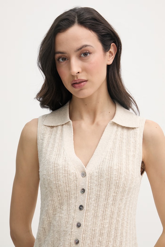 Mos Mosh kamizelka damska Marisol beżowy 177720