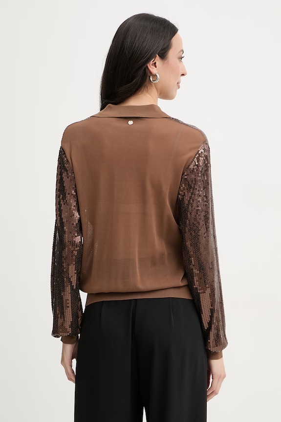 Odjeća Liu Jo bluza za žene od viskoze WA6218.MA68R smeđa