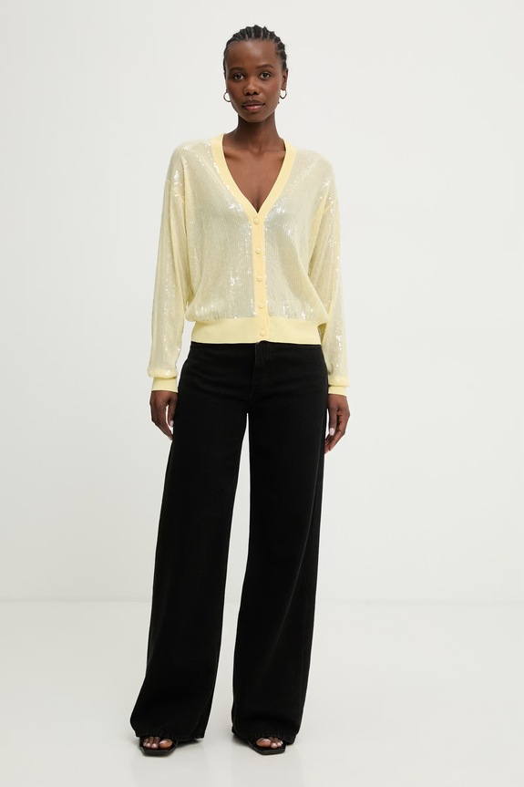 Liu Jo cardigan pentru femei WA6530.MA68R galben SS26
