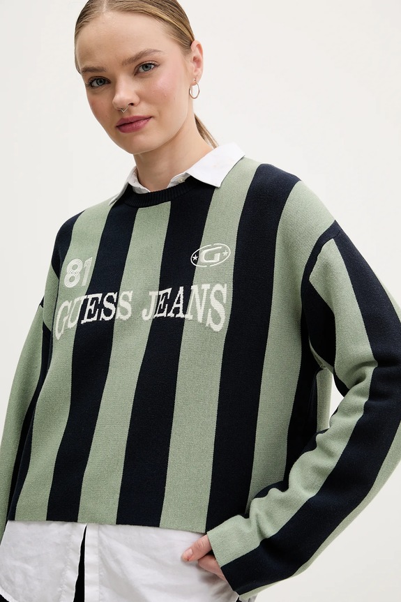 Pulover Guess Jeans zelena W6RR17.Z3FC2