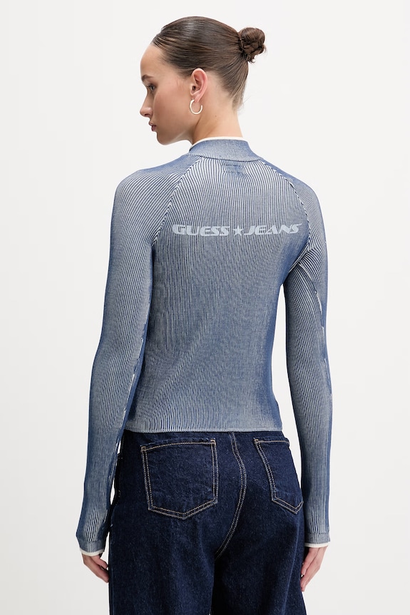 Odzież Guess Jeans sweter W6RR19.Z3P32 niebieski