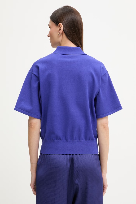 Îmbrăcăminte Calvin Klein polo tricotat pentru femei, cu vâscoză LV044F312G albastru