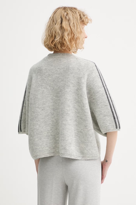 Îmbrăcăminte American Vintage pulover din amestec de alpaca VITO18N gri