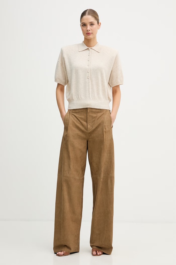 Rotate sweter damski wełniany 1155771832 beżowy SS26