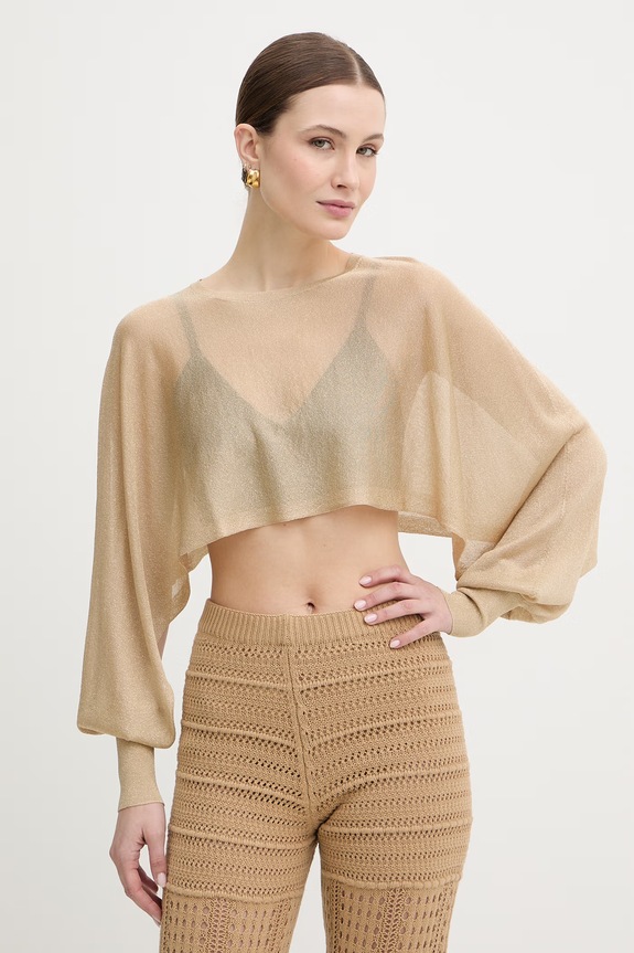 Twinset pulover subtiri bej 261TP3124