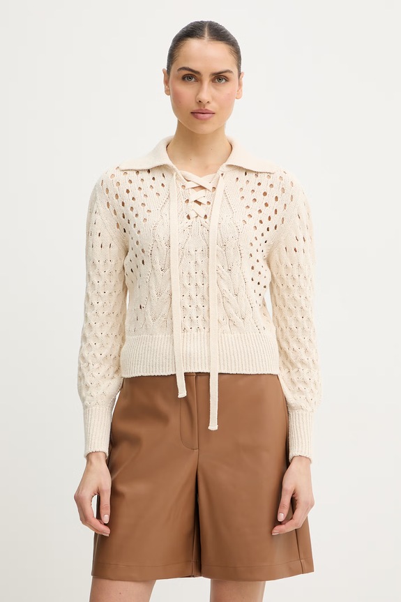 Sveter Twinset viazaný béžová 261TP3492