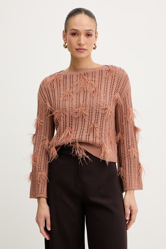 Pulover Twinset okrugli narančasta 261TP3292