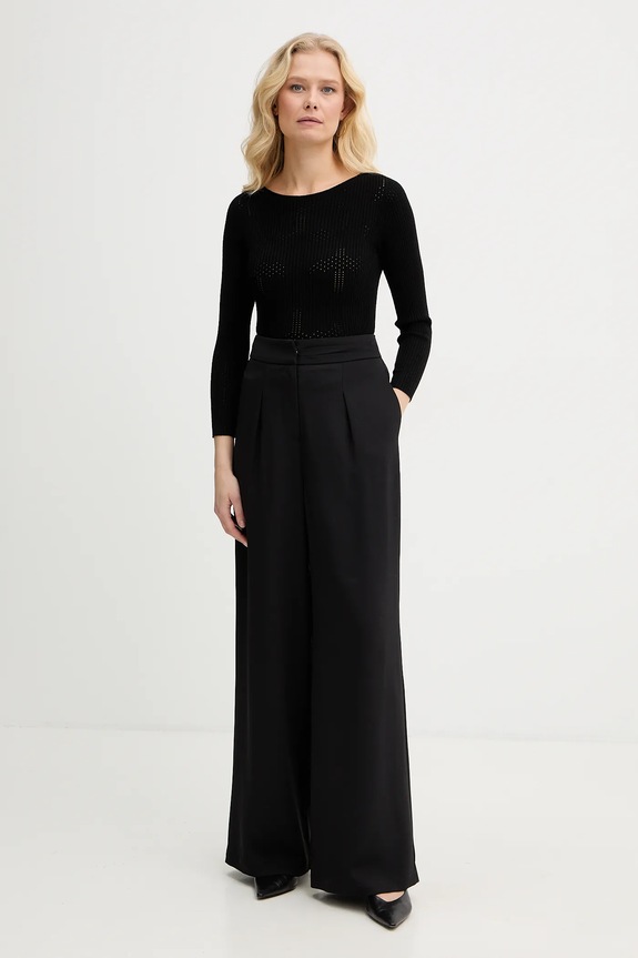 Twinset maglione a barchetta nero 261TP3401