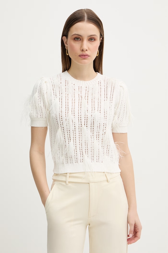 Pulover Twinset natpis bež 261TP3291