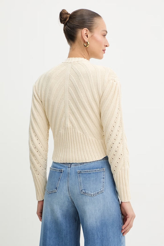 Ρούχα Βαμβακερή ζακέτα Twinset 261TP3270 μπεζ