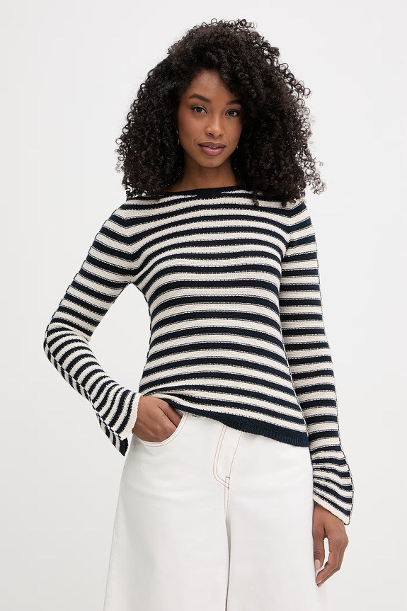 Twinset sweter damski z bawełną beżowy 261TP3221