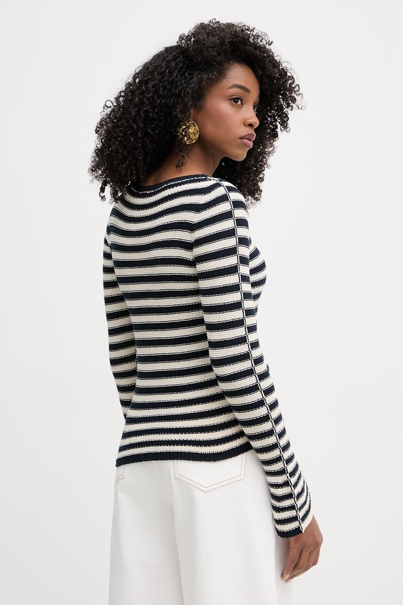 Odzież Twinset sweter damski z bawełną 261TP3221 beżowy