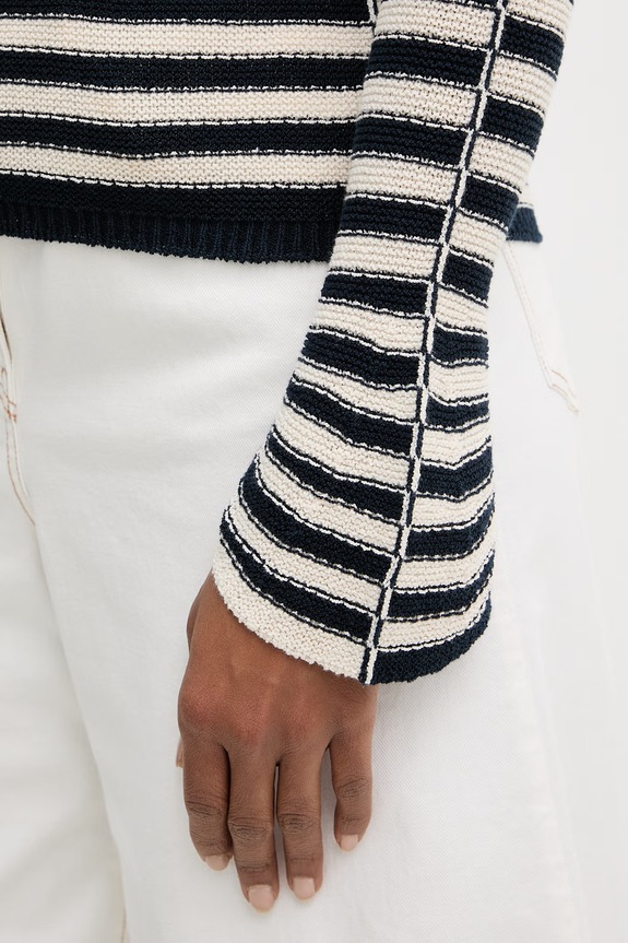 Twinset sweter damski z bawełną 261TP3221 beżowy