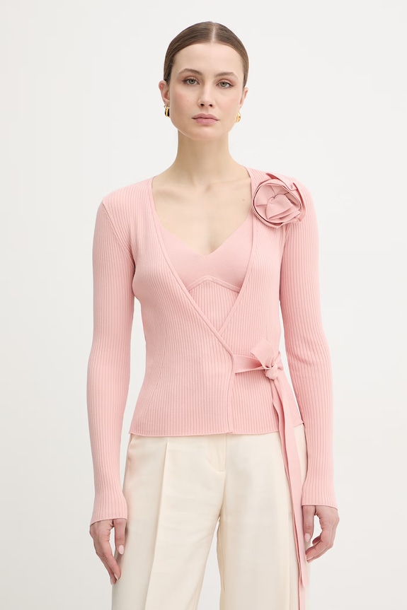Twinset cardigan grosime medie roz 261AP3105