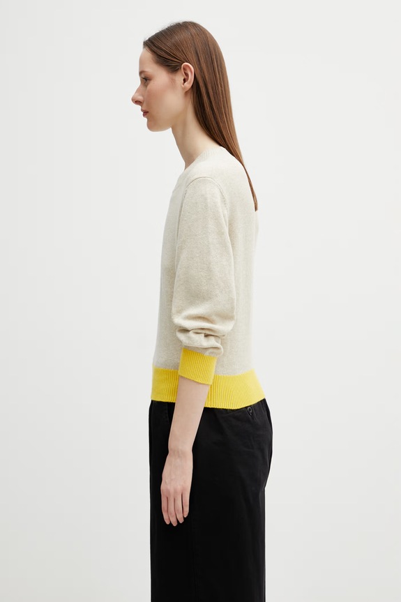 Axel Arigato Rina Gathered Sweater sweter z dodatkiem wełny damski A3704002 beżowy SS26