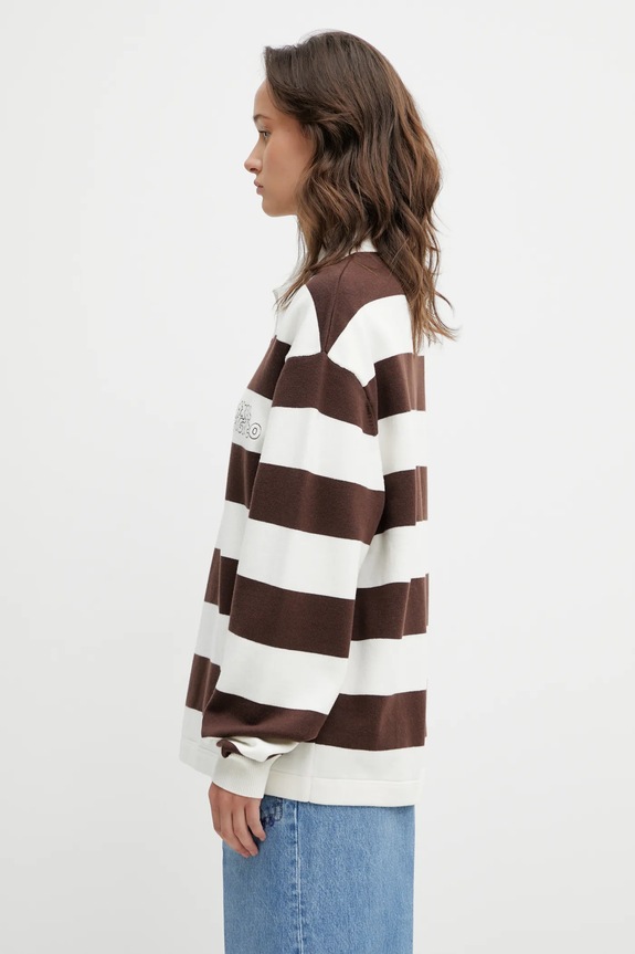 Axel Arigato sweter z dodatkiem wełny Rey Polo Sweater A3947003 brązowy SS26