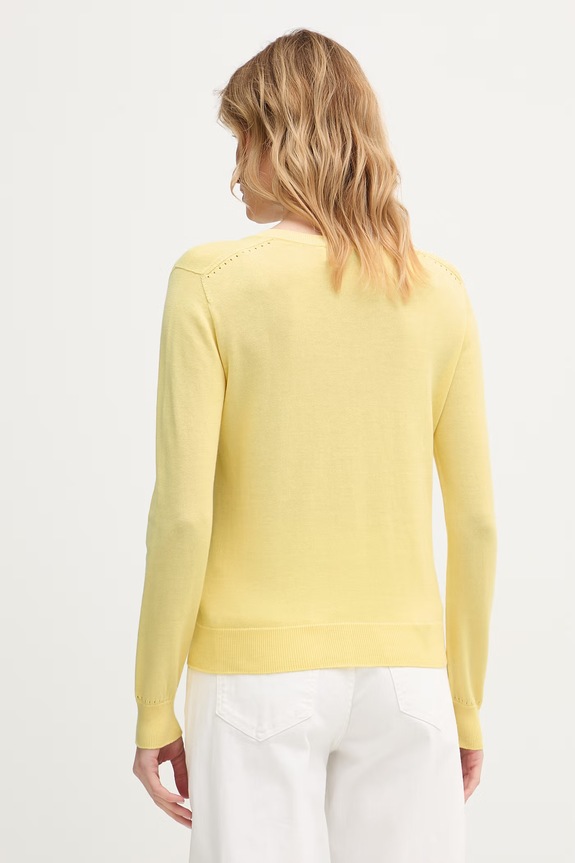 Îmbrăcăminte Lacoste pulover de bumbac AF3964 galben