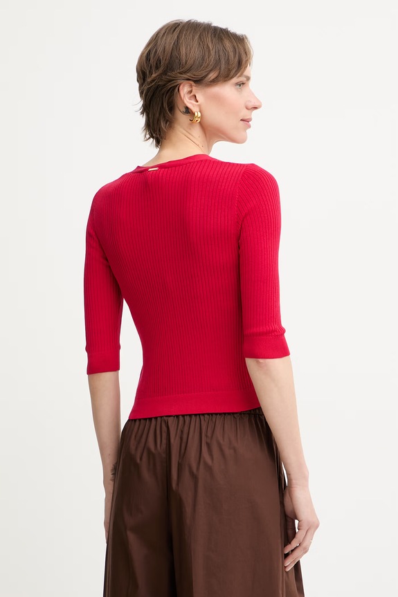Îmbrăcăminte Twinset cardigan pentru femei, cu amestec de mătase 261TT3182 rosu
