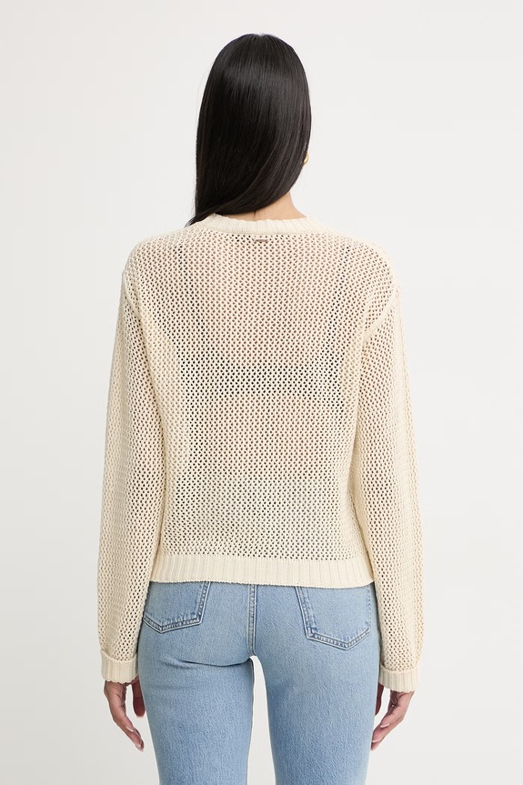 Odzież Twinset sweter damski bawełniany 261TT3300 beżowy