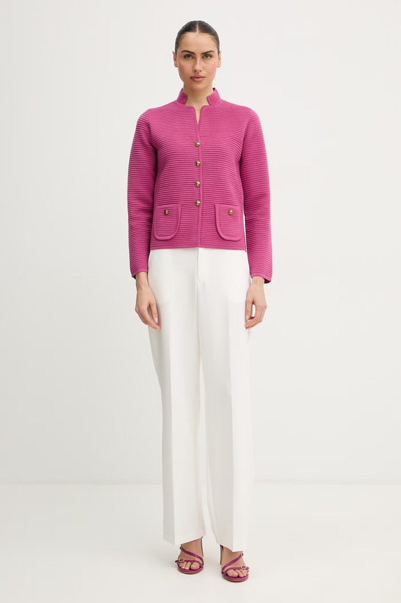 Luisa Spagnoli cardigan din lână Maranta 100360 roz SS26