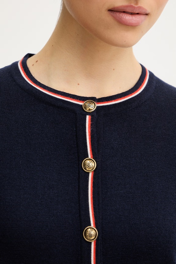 Luisa Spagnoli cardigan din lână Martorana 100293 bleumarin