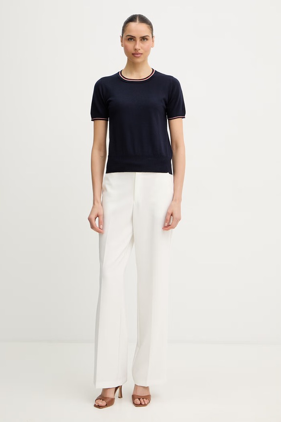 Luisa Spagnoli tricou de lână Metella 100294 bleumarin SS26