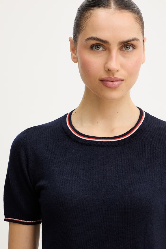 Luisa Spagnoli tricou de lână Metella bleumarin 100294