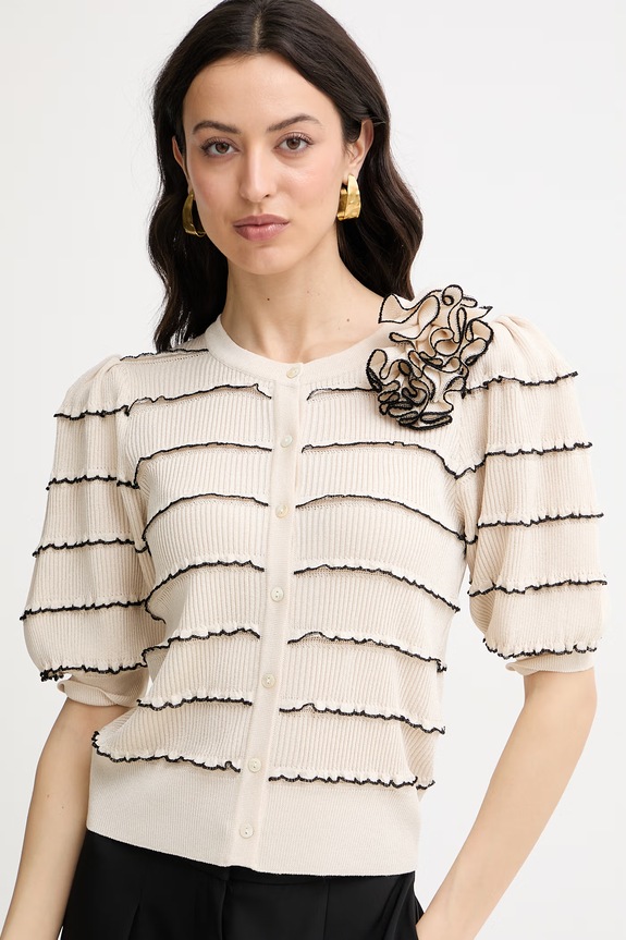 Luisa Spagnoli cardigan pentru femei, cu vâscoză Comuni bej 100380